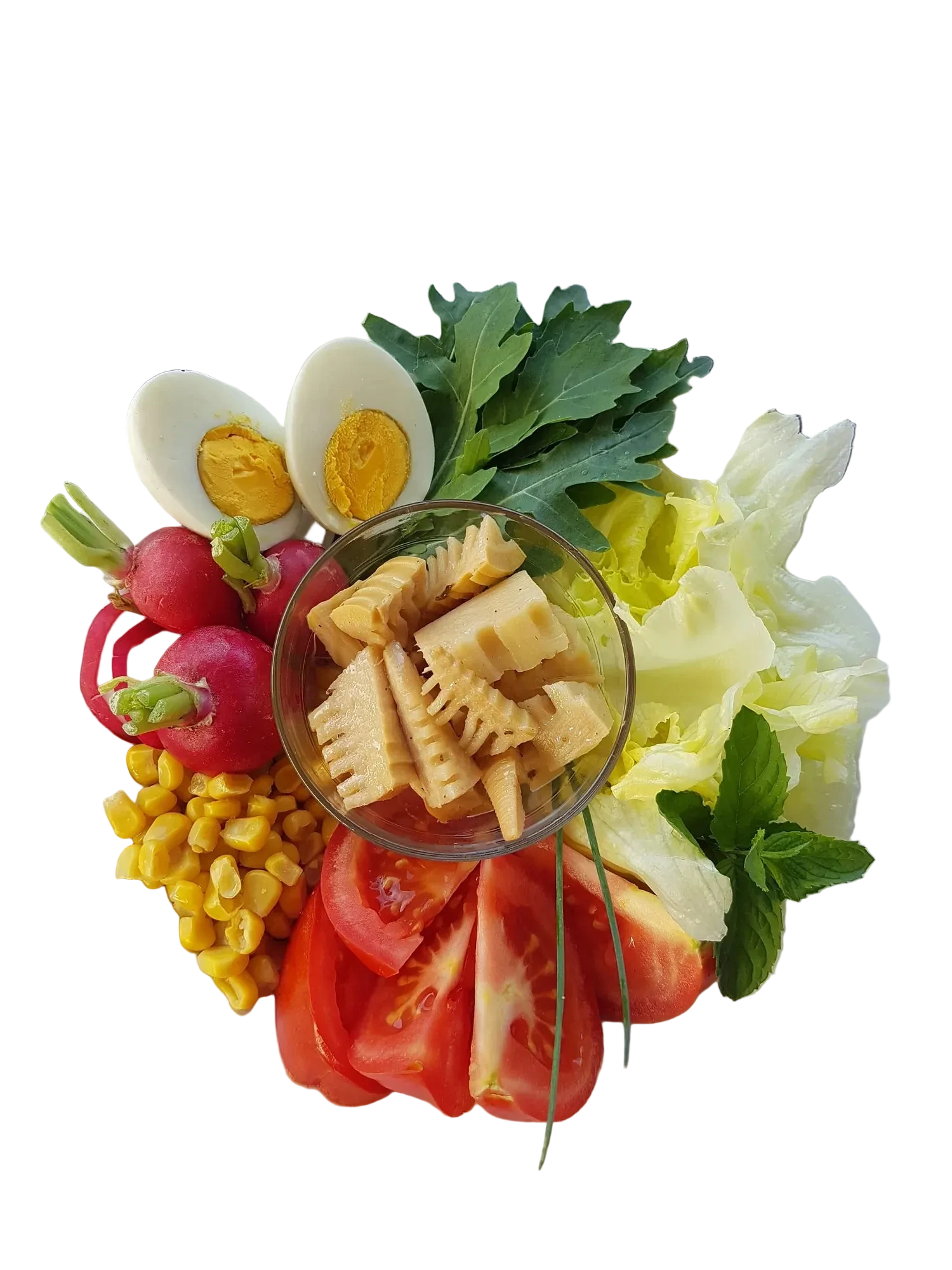 Idea di servizio con prodotto al bambù